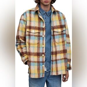 All Saints Stabler Plaid Shirt Jacket